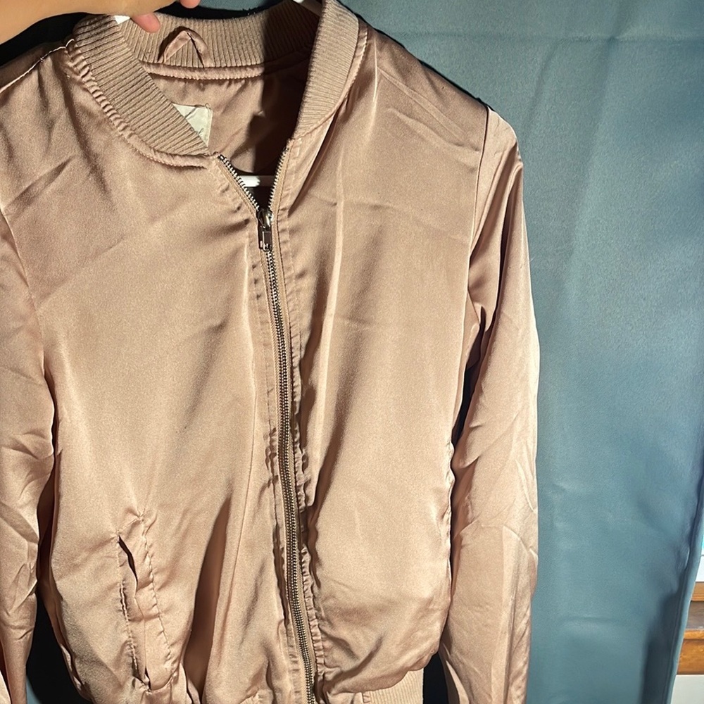 RoseGold Pink Bomber Jacket